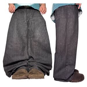 Y2k Smoke Rise BAGGY denim jeans Mens Size 44x31 skater Type